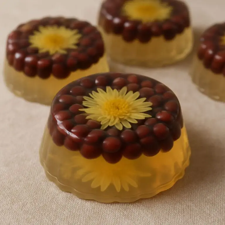 Chrysanthemum Red Bean Cake